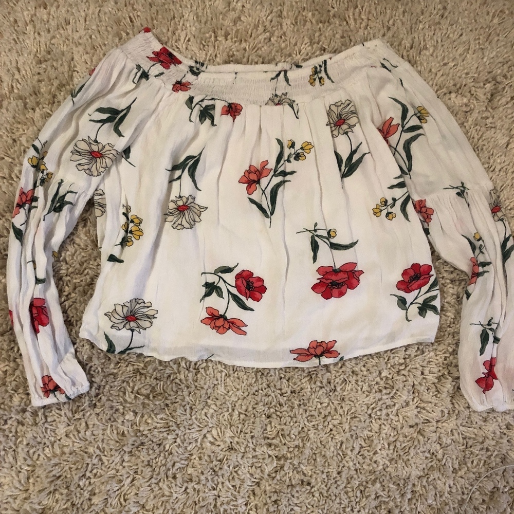 Hollister Off The Shoulder Flowy Top
